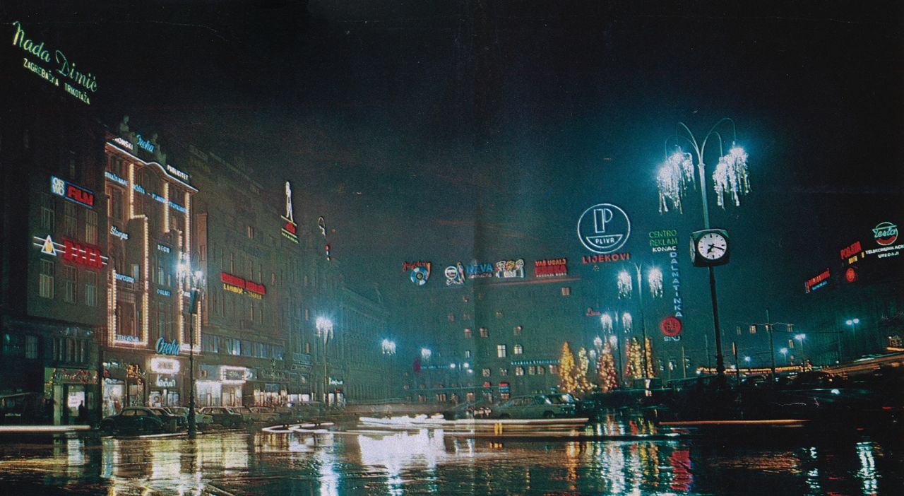 Trg bana Jelačića, izgled za Novu godinu 1964